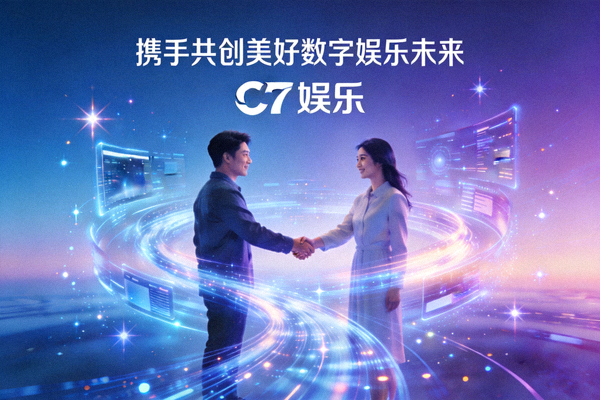 象征C7娱乐与用户携手共创美好数字娱乐未来的概念性图片